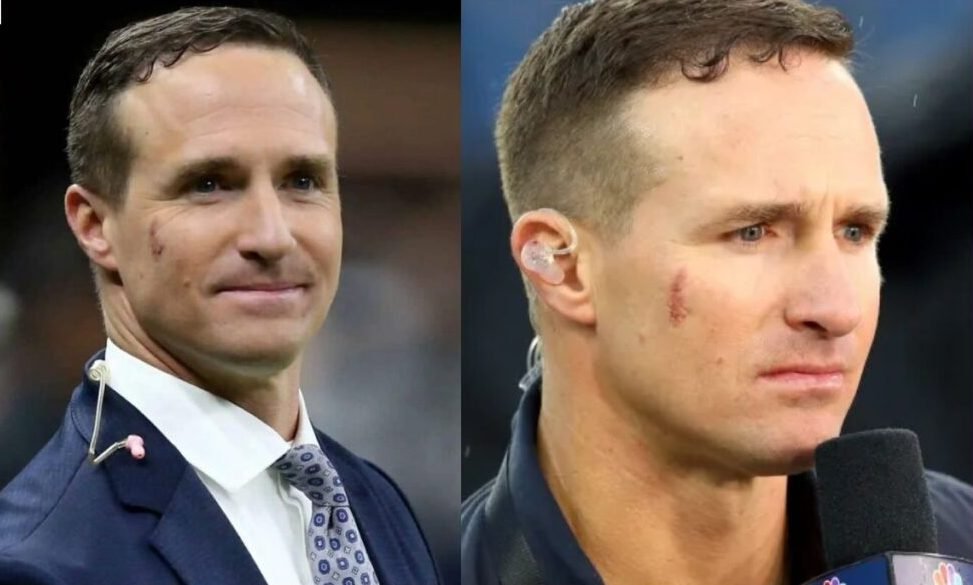 drew brees makes his nbc debut, internet amazed by his new hair